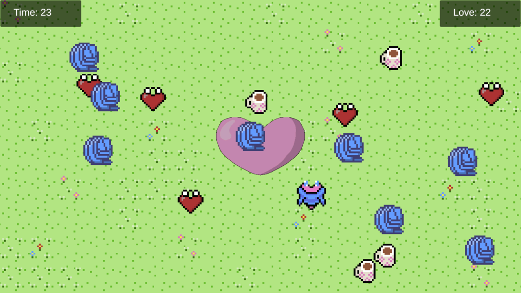 Screenshot of Valentine's Game Prototype
