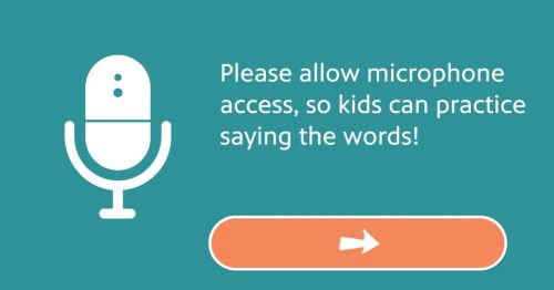 Read-a-roo Zoo microphone permissions screen.