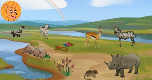 Read-a-roo Zoo grasslands biome.