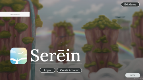 Title screen of Serein.